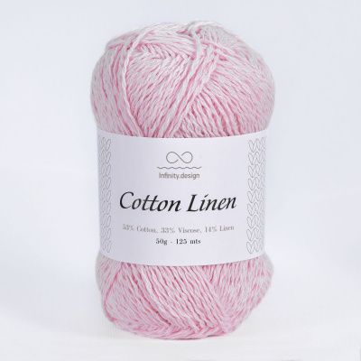 Infinity Design Cotton Linen (4302 LIGHT PINK) 53% хлопок, 33% вискоза, 14%  лен 50 гр/125 м